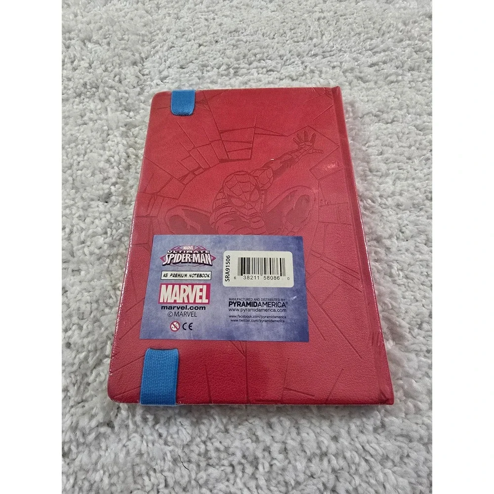 Marvel Ultimate Spider-Man A5 Premium Notebook Red Faux Leather Journal New